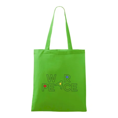 War, peace - farebný nápis