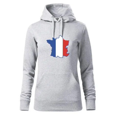 Francúzska vlajka mapa obrys