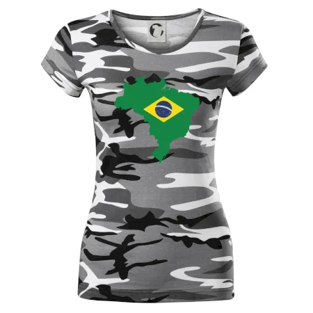 Brazília vlajka v mape