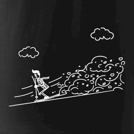 Kreslený lyžiar na horách