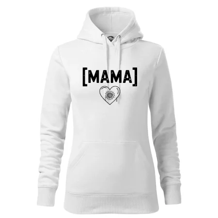 Mama nápis a srdce a slnečnice