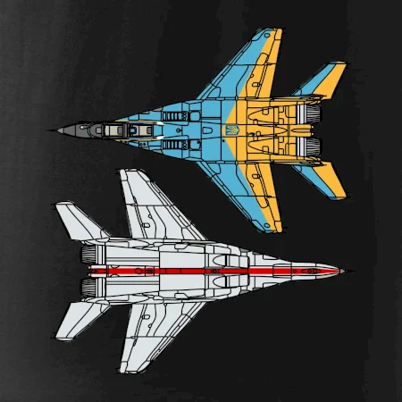 Mig 29 Fulcrum zo spoda a zo shora