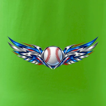 Baseballový míček s kovovými křídly