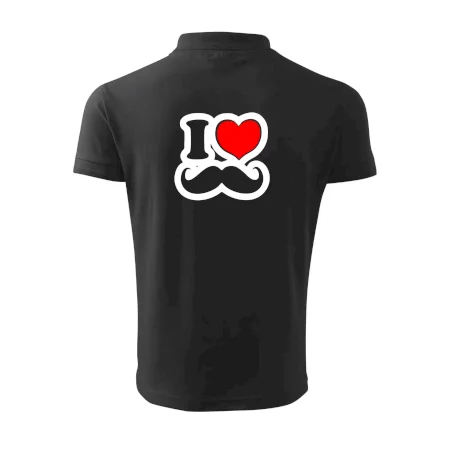 i love mustache - obrys