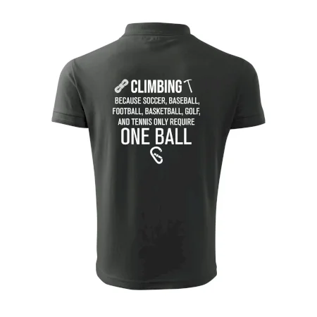 Climbing beacause one ball