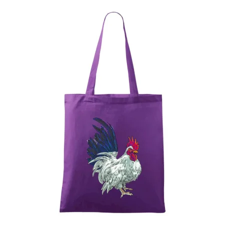 Kohút kreslený biely