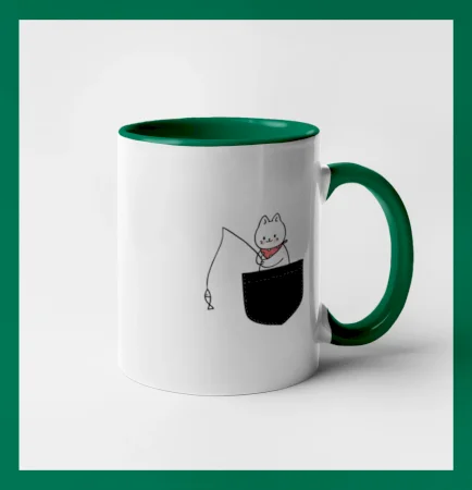 Mačka s rybou vo vrecku