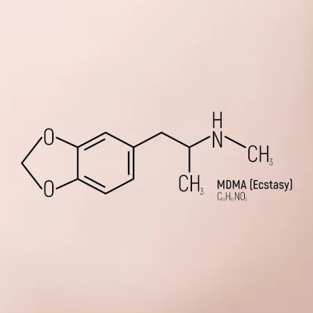 Molekulárna štruktúra MDMA Extáza
