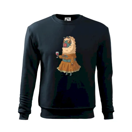 Alpaka s vínom žena