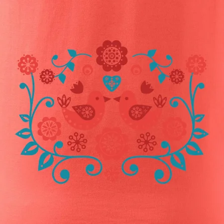 folklór - dva červené vtáčiky