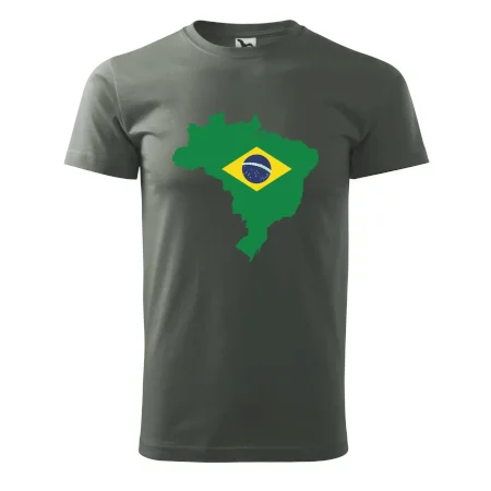 Brazília vlajka v mape