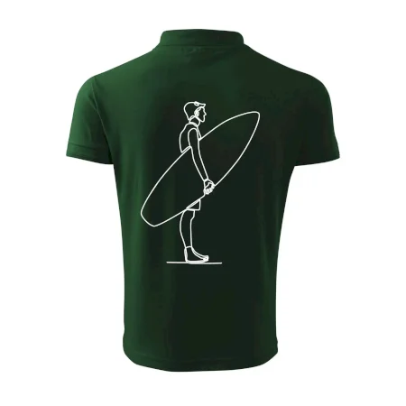 Surfer stojaci jedným ťahom