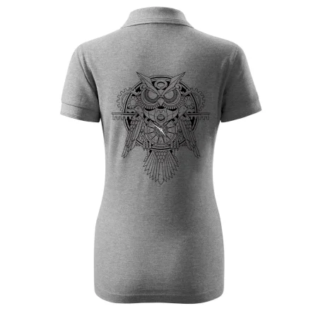 Steampunk sova čiernobiela