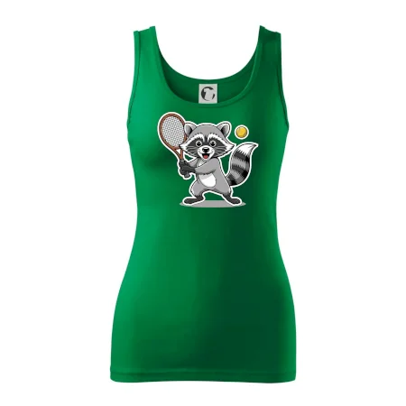 Mýval hrá tenis kreslený