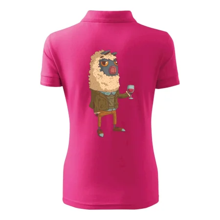 Alpaka s vínom muž