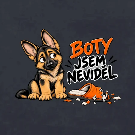 Boty jsem neviděl - štěně vlčáka
