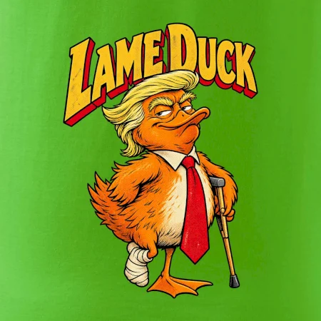 Trump jako kulhající kachna retro komiks