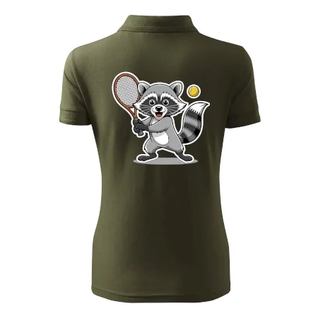 Mýval hrá tenis kreslený