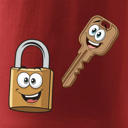 Parové tričká - Zámok a kľúč