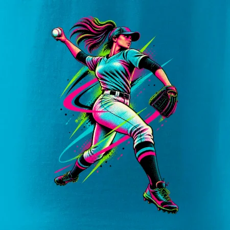 Baseballová nadhazovačka neonový pop art