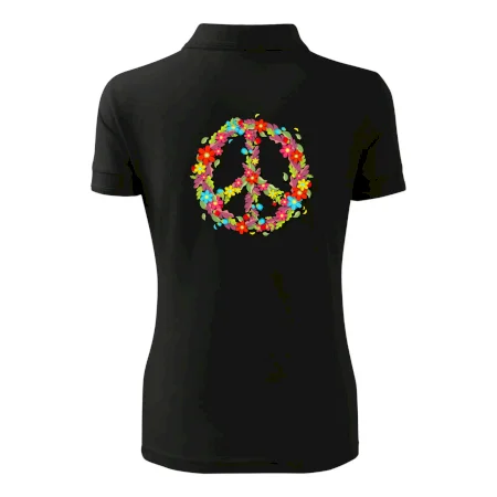 Peace symbol červené kvety