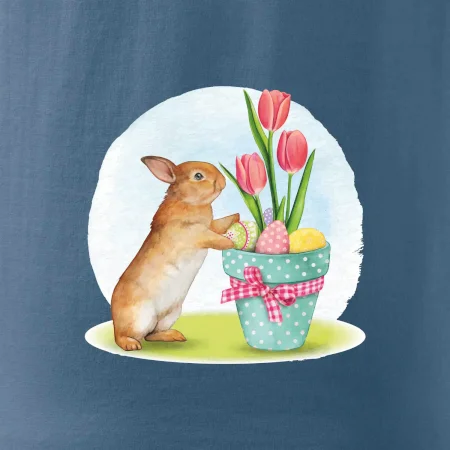Veľkonočný zajačik tulipány