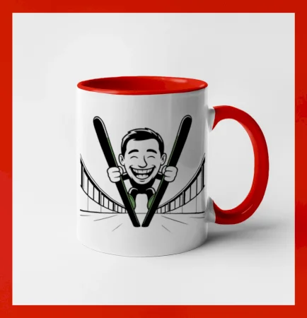 Vysmiatý kreslený skokan