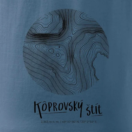 Kôprovský štít - vrstevnice v kruhu