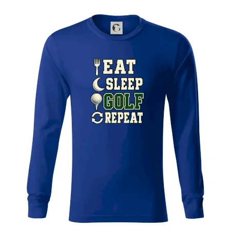 Eat sleep golf repeat typografie
