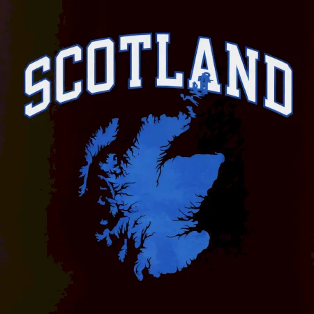 Scotland nápis s mapou