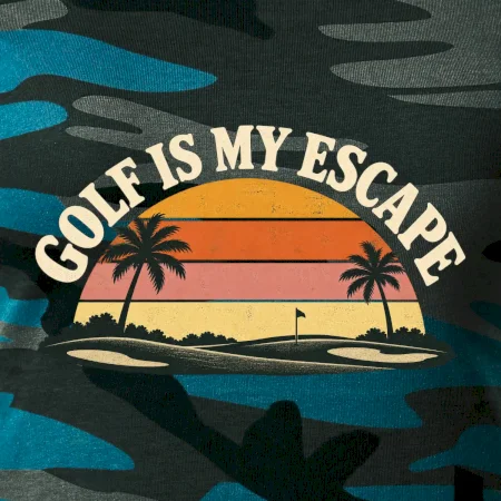 Golf is my escape retro západ slunce