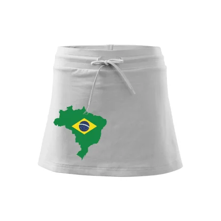 Brazília vlajka v mape