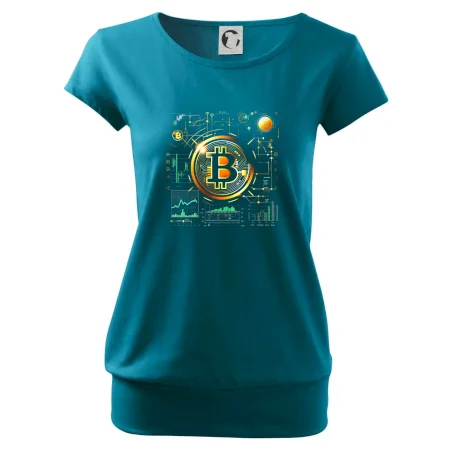 Bitcoin logo s grafmi