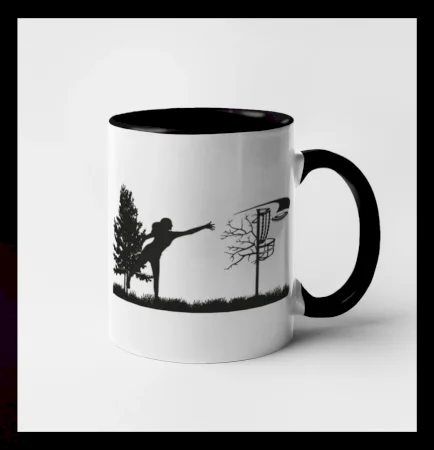 Disc golf - žena čierny obrázok