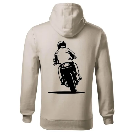 Motorkář na zádech - silnice