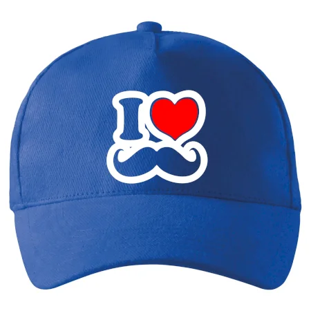 i love mustache - obrys
