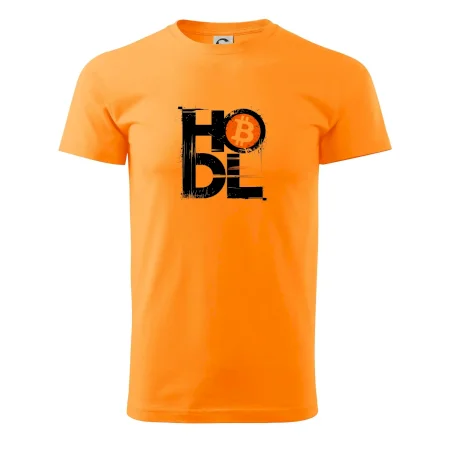 Hodl velký nápis a logo BTC