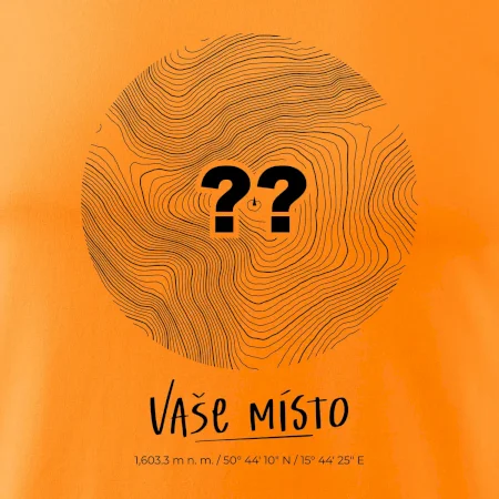 Vaše miesto - vrstevnice v kruhu