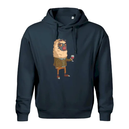 Alpaka s vínom muž