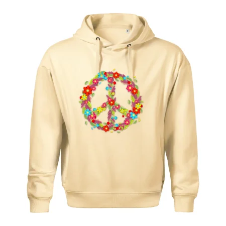 Peace symbol červené kvety