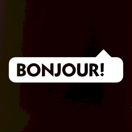 Nápis Bonjour
