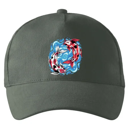 Yin & Yang Koi kapor - červený
