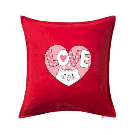 Mačka love - ružové srdce