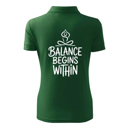 Balance begins within nápis