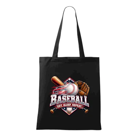 Baseballová pálka s rukavicou eat sleep repeat