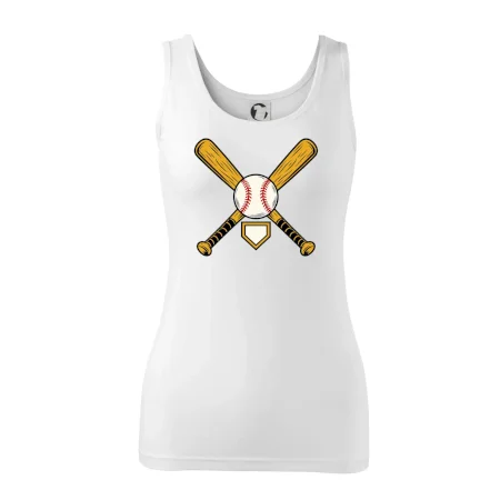 Zkřížené baseballové pálky a míček