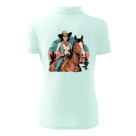 Cowgirl vintage na koni