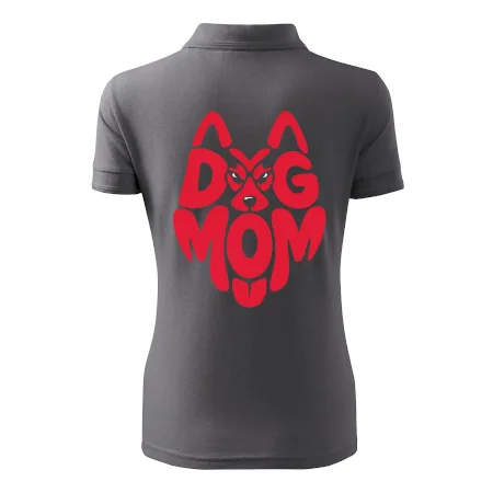Dog mom nápis v hlavě