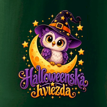 Halloweenska hviezda - sovička na mesiaci