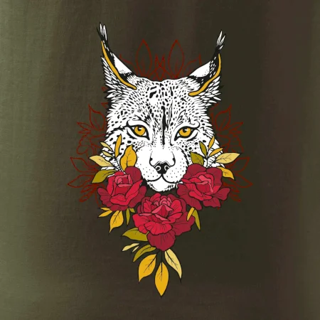 Rys s červenými ružami (Pecka design)